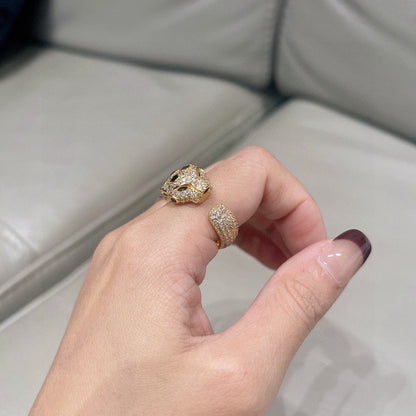 [Stars Jewelry]PANTHERE SPOTTED FULL DIAMOND MEDIUM RING