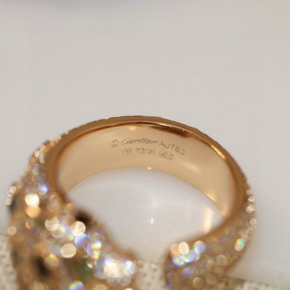 [Stars Jewelry]PANTHERE SPOTTED FULL DIAMOND MEDIUM RING
