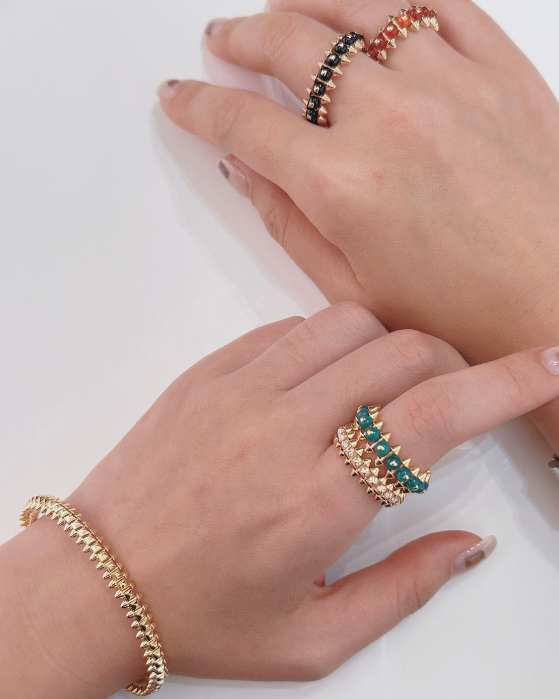 [Stars Jewelry]CLASH 7.9MM AGATE CHALCEDONY RING
