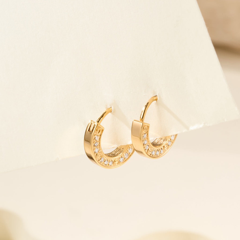 [Stars Jewelry]LOVE DIAMOND EARRINGS