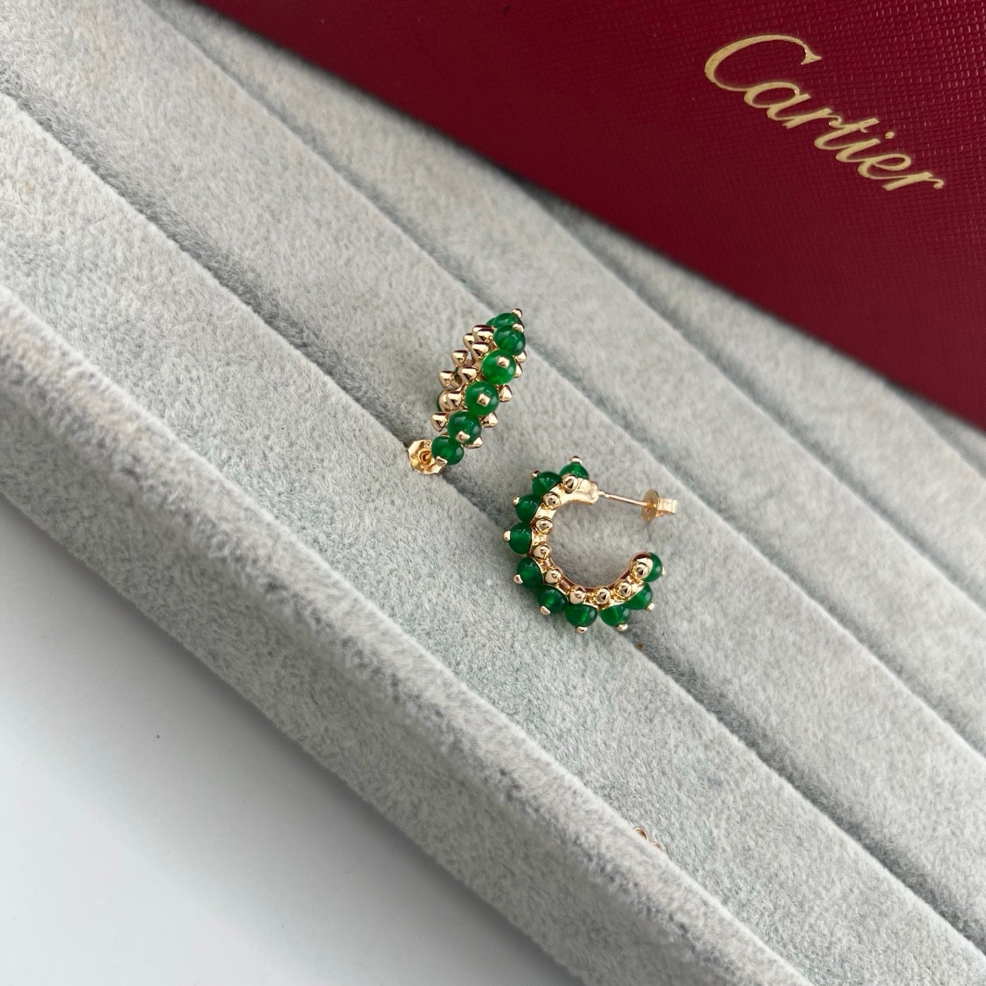 [Stars Jewelry]CLASH 7.9MM AGATE CHALCEDONY EARRINGS