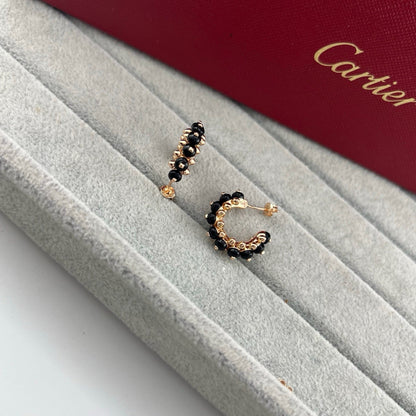 [Stars Jewelry]CLASH 7.9MM AGATE CHALCEDONY EARRINGS