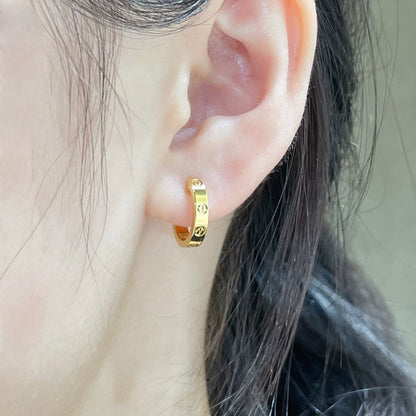 [Stars Jewelry]LOVE EARRINGS 2.65 MM NO DIAMOND SMALL