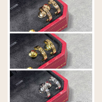 [Stars Jewelry]LOVE EARRINGS 2.65 MM NO DIAMOND SMALL