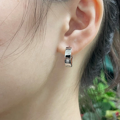 [Stars Jewelry]LOVE EARRINGS 5.7MM 2 DIAMONDS