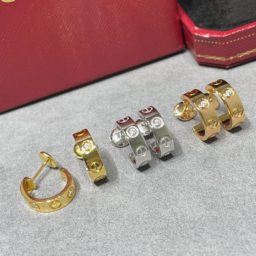 [Stars Jewelry]LOVE EARRINGS 5.7MM 2 DIAMONDS
