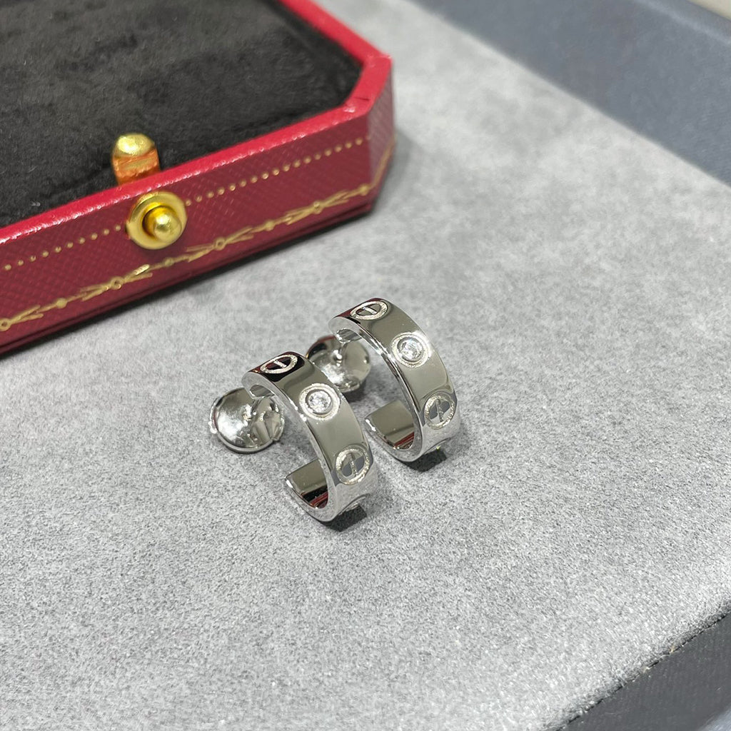 [Stars Jewelry]LOVE EARRINGS 5.7MM 2 DIAMONDS