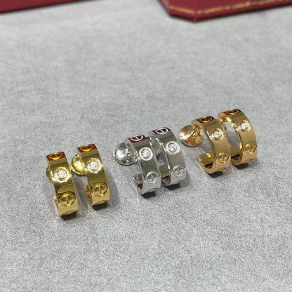 [Stars Jewelry]LOVE EARRINGS 5.7MM 2 DIAMONDS