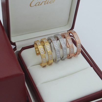 [Stars Jewelry]LOVE EARRINGS 3.6MM DIAMOND PAVED
