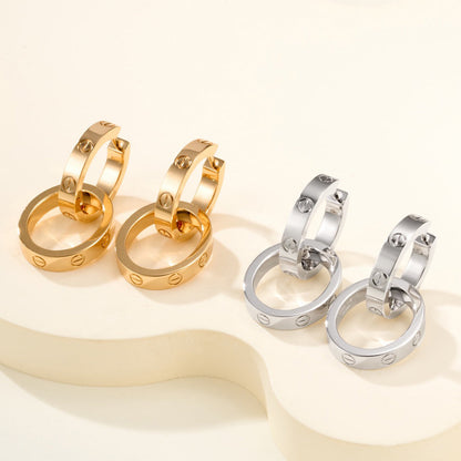 [Stars Jewelry]LOVE 3.3MM DANGLE EARRINGS