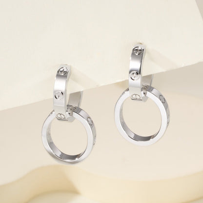 [Stars Jewelry]LOVE 3.3MM DANGLE EARRINGS