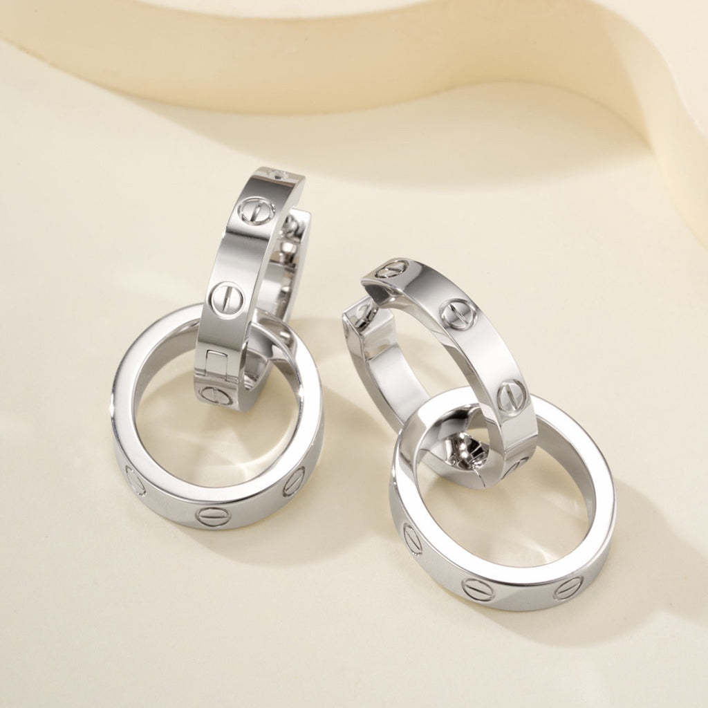 [Stars Jewelry]LOVE 3.3MM DANGLE EARRINGS