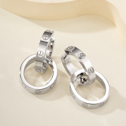[Stars Jewelry]LOVE 3.3MM DANGLE EARRINGS