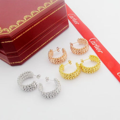 [Stars Jewelry]CLASH 9.2MM DOUBLE ROW EARRINGS