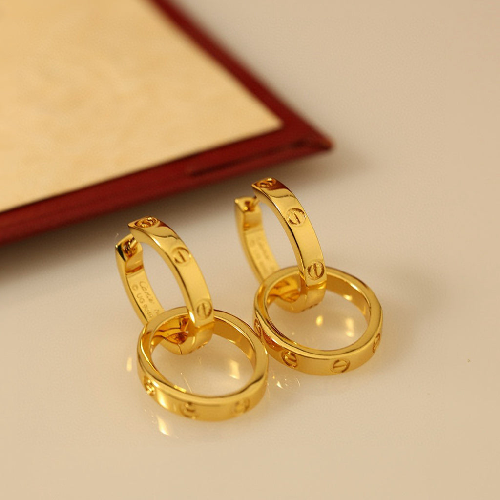 [Stars Jewelry]LOVE 3.3MM DANGLE EARRINGS