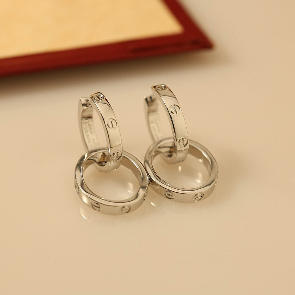 [Stars Jewelry]LOVE 3.3MM DANGLE EARRINGS