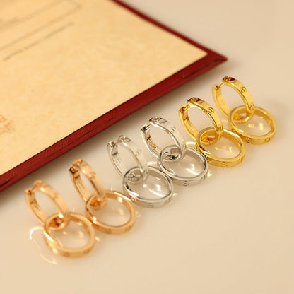 [Stars Jewelry]LOVE 3.3MM DANGLE EARRINGS