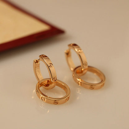[Stars Jewelry]LOVE 3.3MM DANGLE EARRINGS