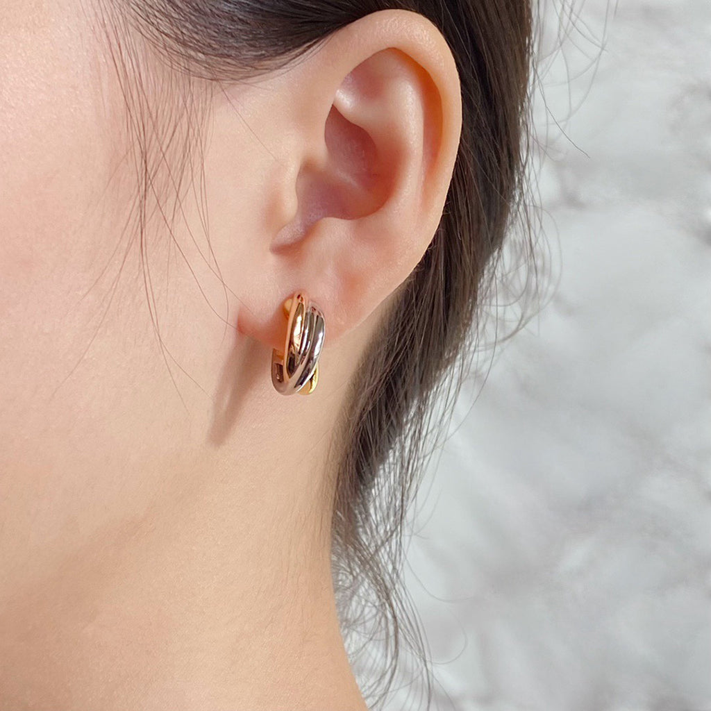 [Stars Jewelry]TRINITY ON DIAMOND CLASSIC EARRINGS