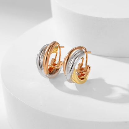 [Stars Jewelry]TRINITY ON DIAMOND CLASSIC EARRINGS