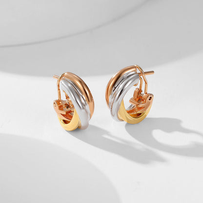 [Stars Jewelry]TRINITY ON DIAMOND CLASSIC EARRINGS