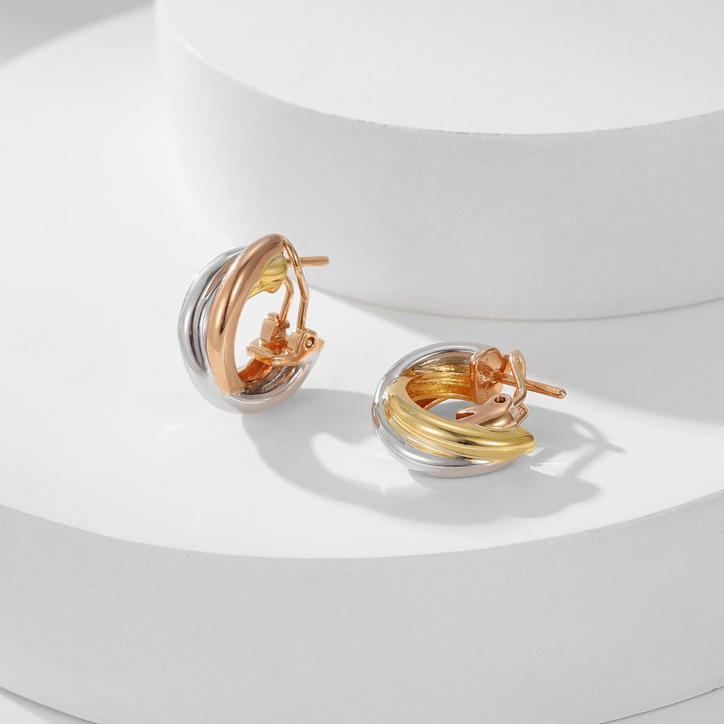 [Stars Jewelry]TRINITY ON DIAMOND CLASSIC EARRINGS