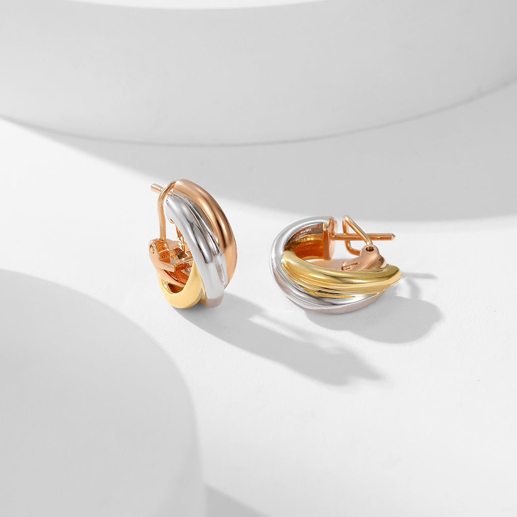 [Stars Jewelry]TRINITY ON DIAMOND CLASSIC EARRINGS
