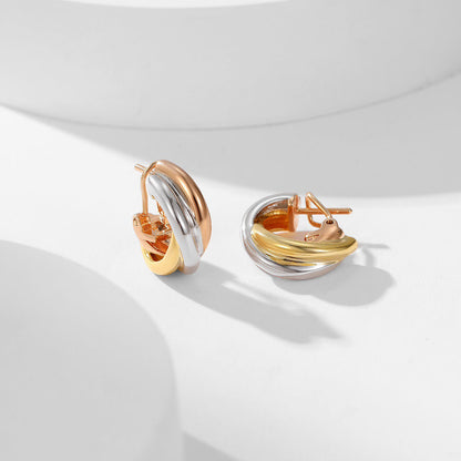 [Stars Jewelry]TRINITY ON DIAMOND CLASSIC EARRINGS