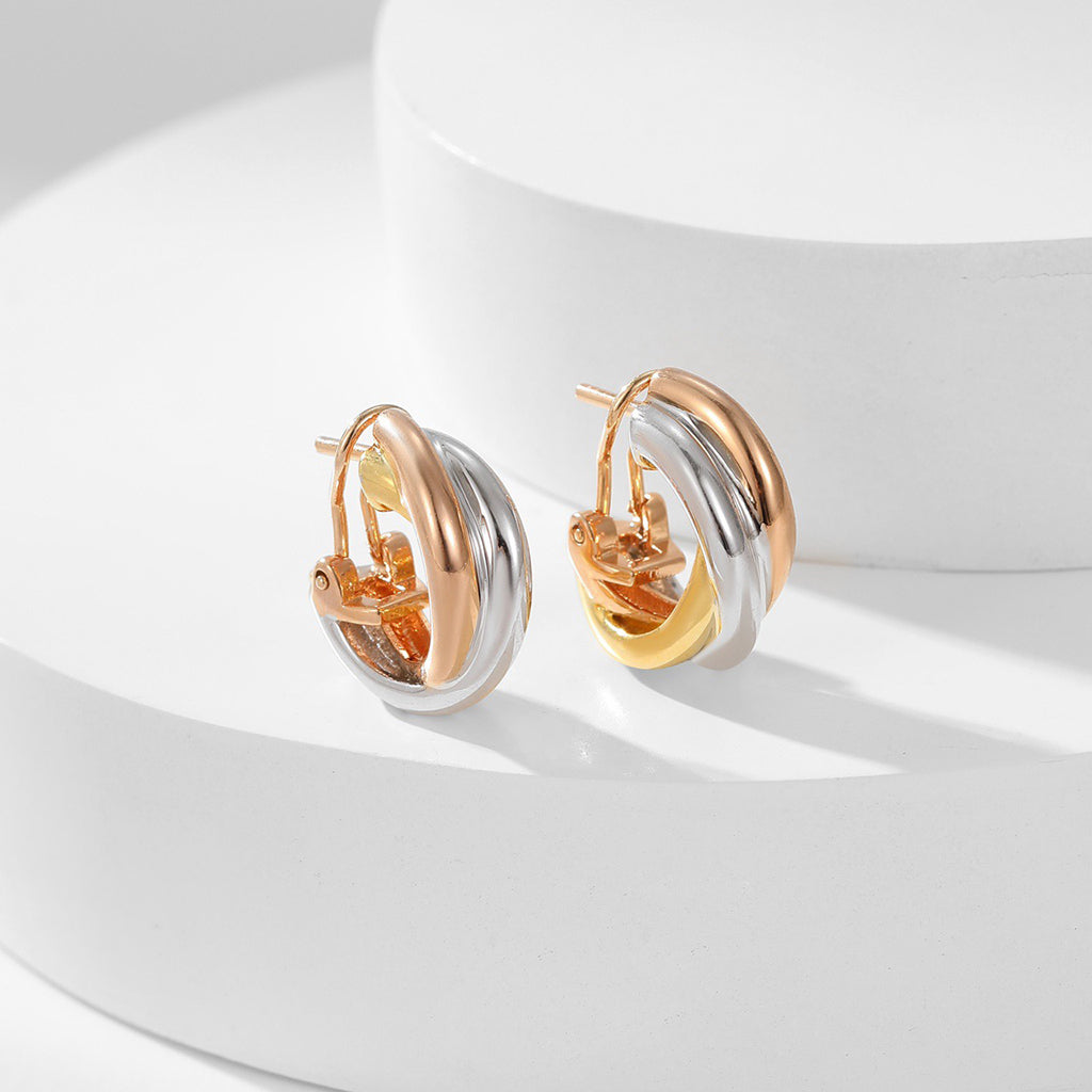 [Stars Jewelry]TRINITY ON DIAMOND CLASSIC EARRINGS