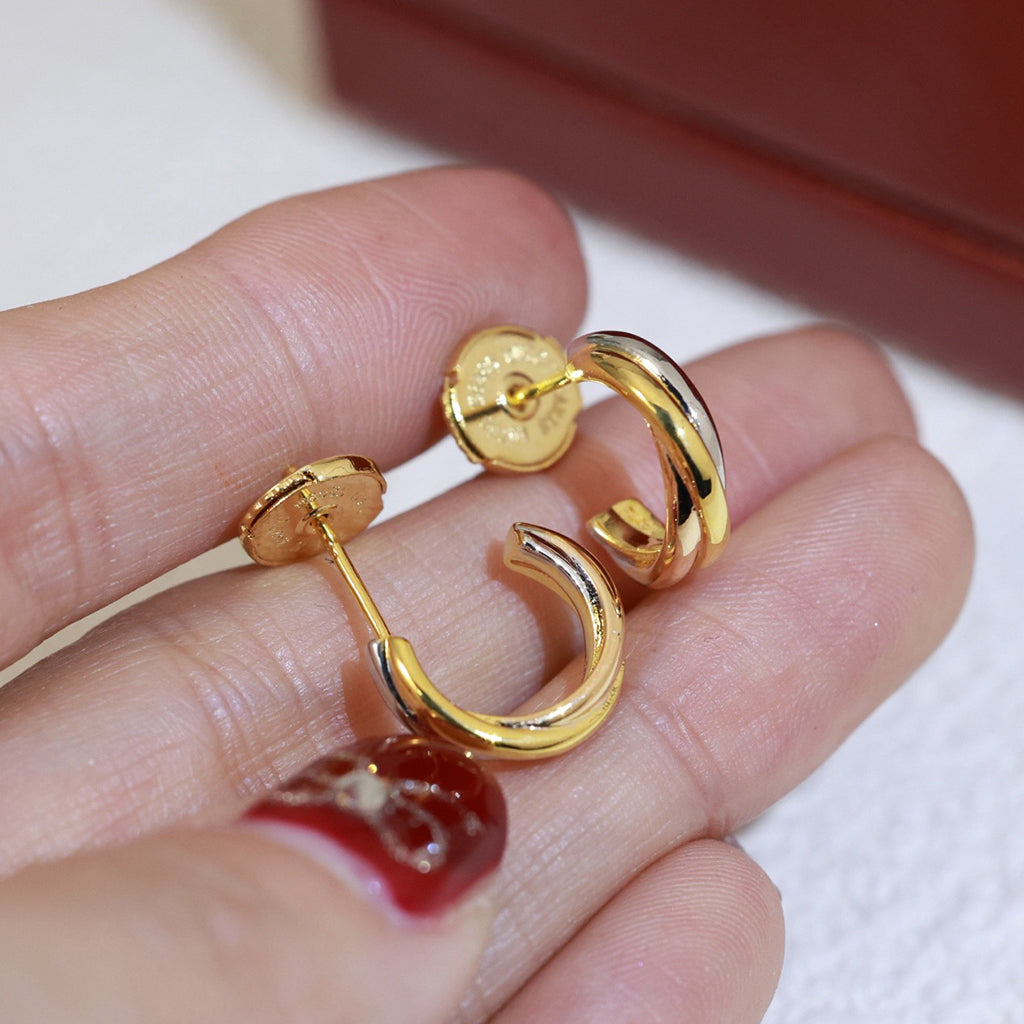 [Stars Jewelry]TRINITY ON DIAMOND MINI EARRINGS