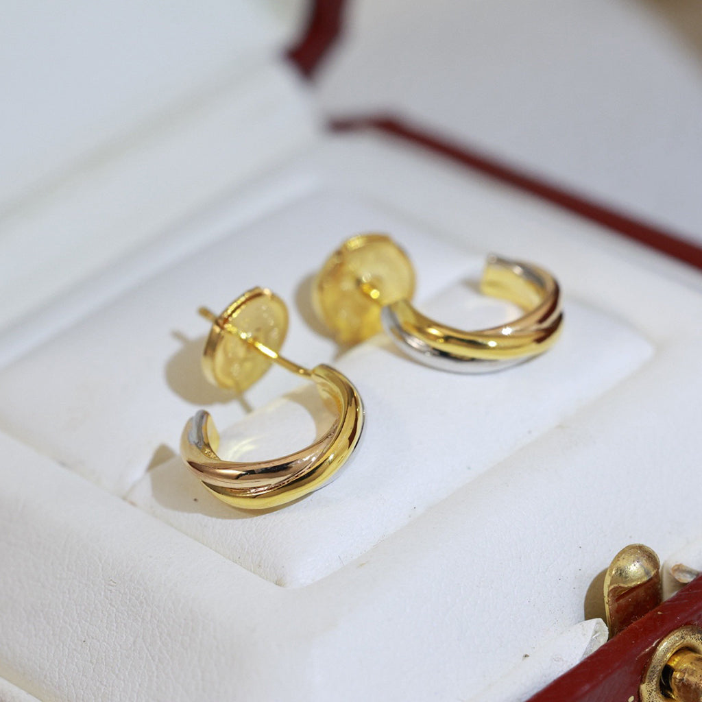 [Stars Jewelry]TRINITY ON DIAMOND MINI EARRINGS