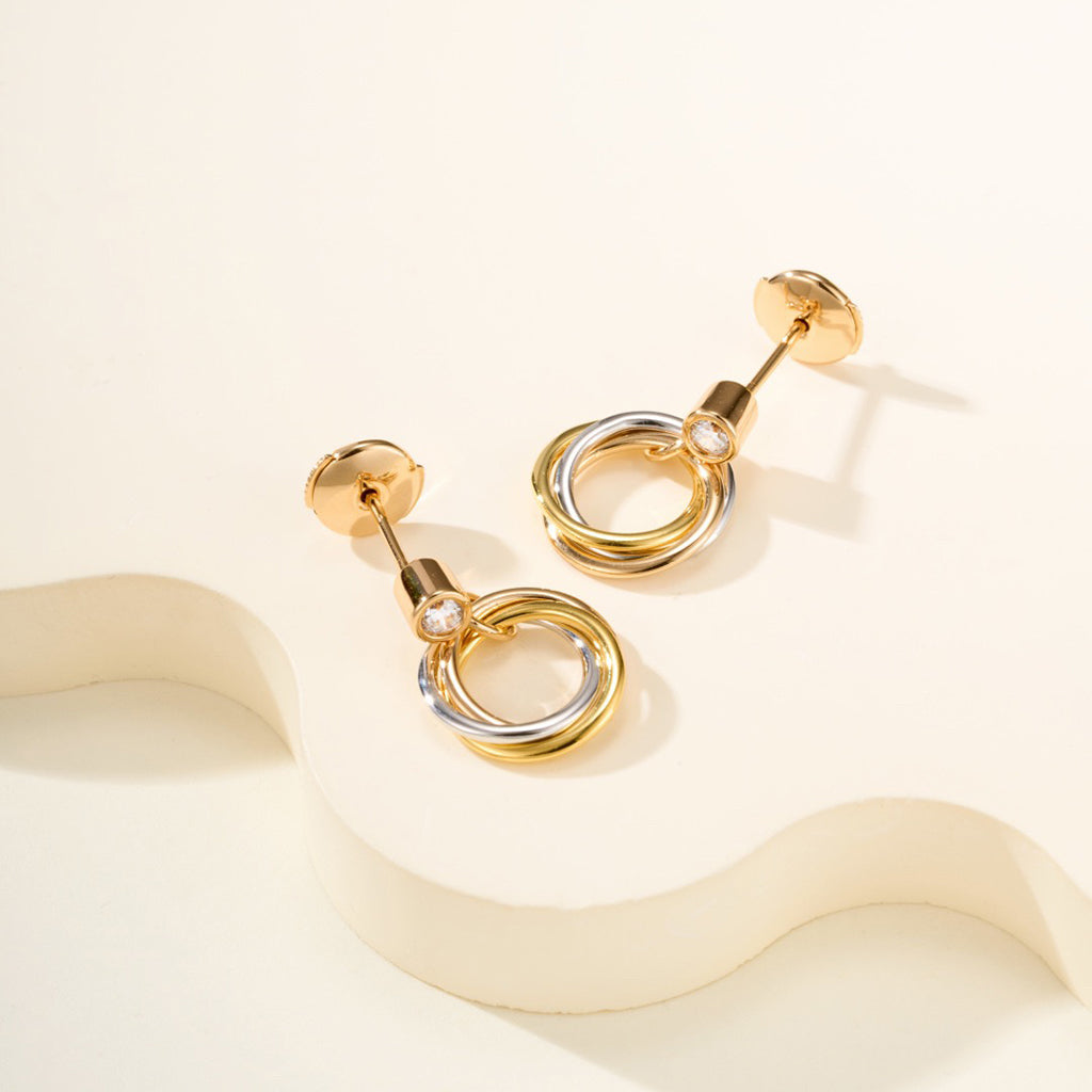 [Stars Jewelry]TRINITY ON DIAMOND  EARRINGS