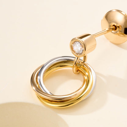 [Stars Jewelry]TRINITY ON DIAMOND  EARRINGS