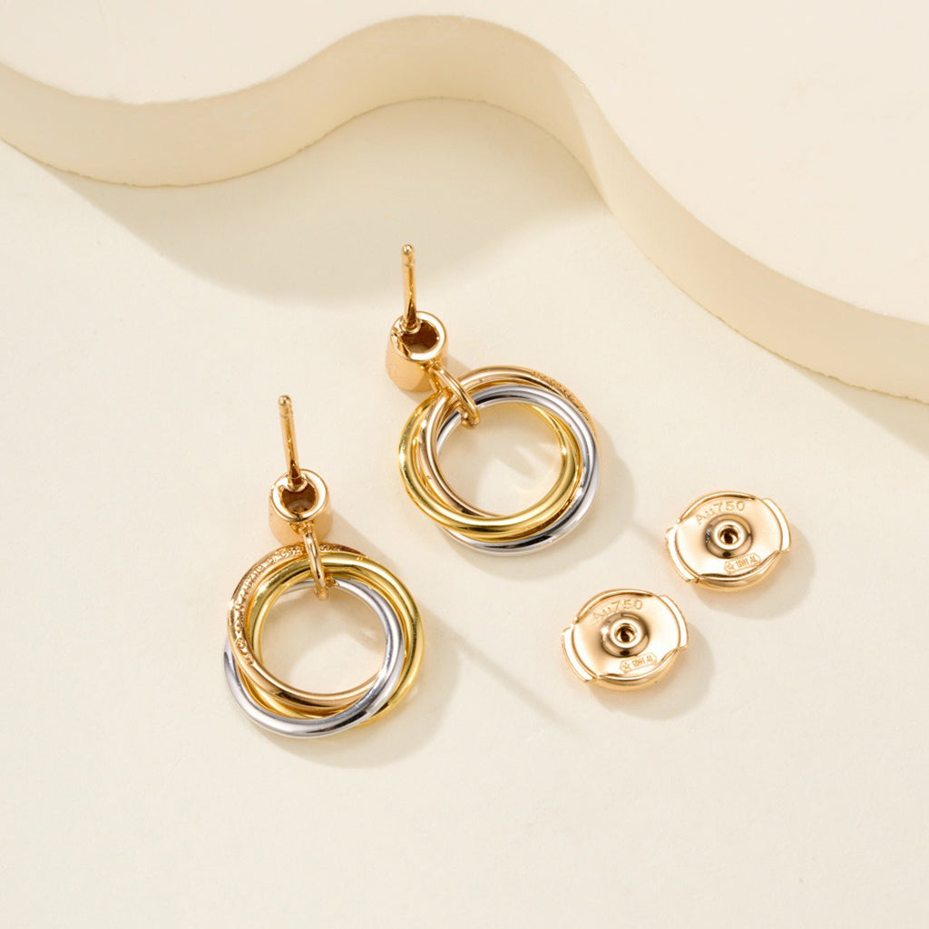[Stars Jewelry]TRINITY ON DIAMOND  EARRINGS