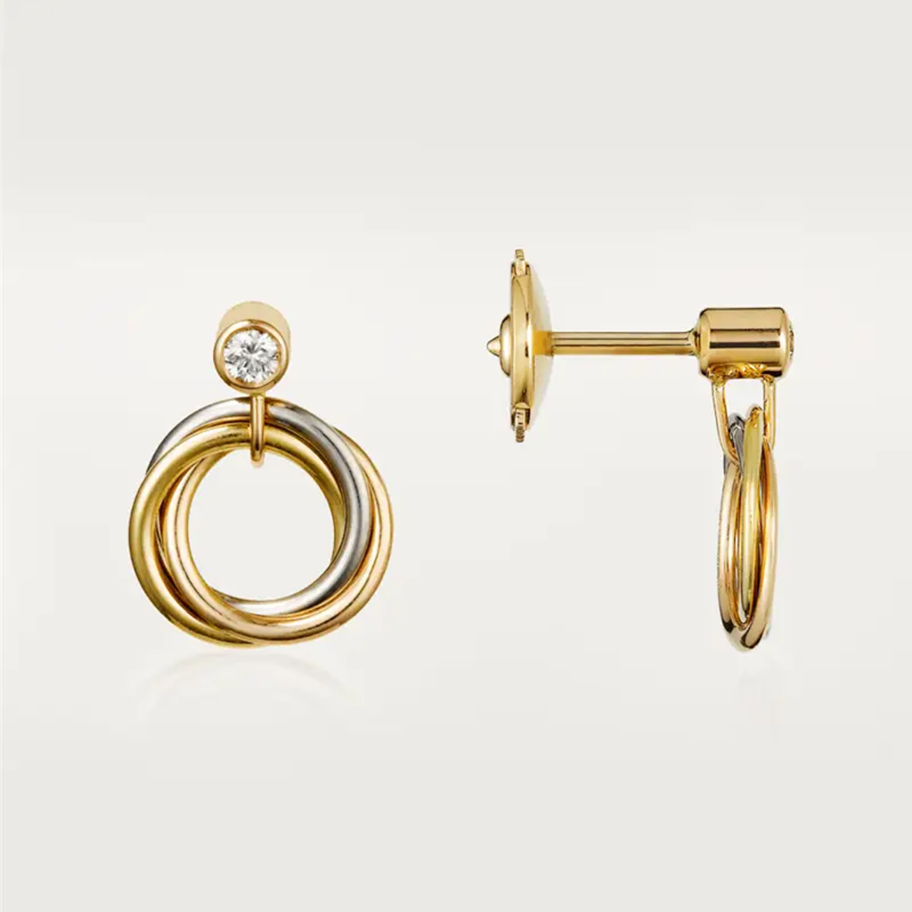 [Stars Jewelry]TRINITY ON DIAMOND  EARRINGS