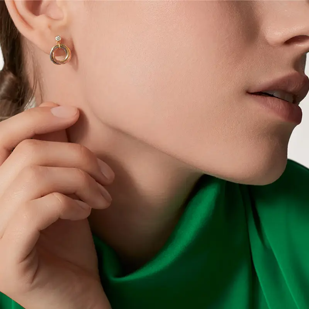 [Stars Jewelry]TRINITY ON DIAMOND  EARRINGS