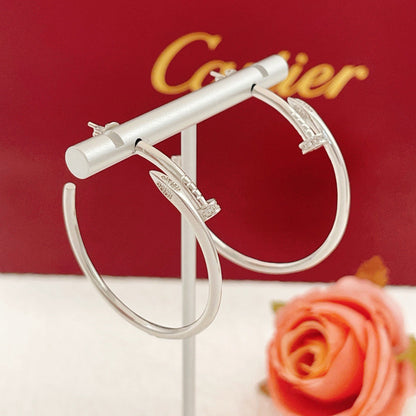 [Stars Jewelry]JUSTE HALF DIAMOND LARGE EARRINGS