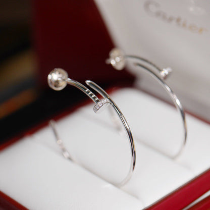 [Stars Jewelry]JUSTE HALF DIAMOND LARGE EARRINGS