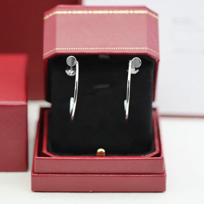 [Stars Jewelry]JUSTE HALF DIAMOND LARGE EARRINGS