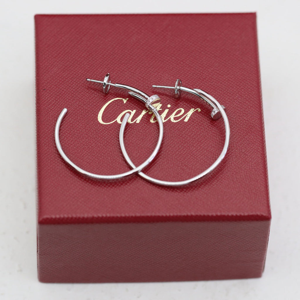 [Stars Jewelry]JUSTE HALF DIAMOND LARGE EARRINGS