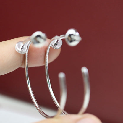 [Stars Jewelry]JUSTE HALF DIAMOND LARGE EARRINGS