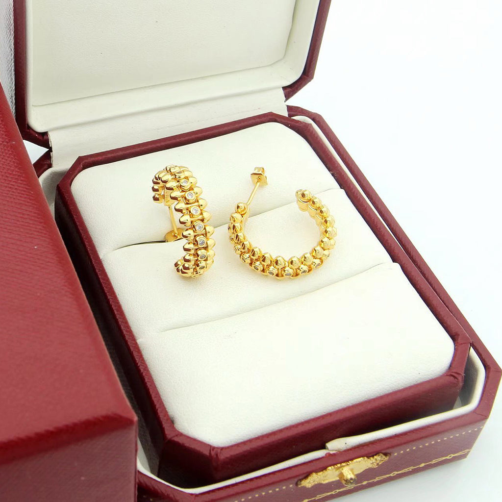 [Stars Jewelry]CLASH FULL DIAMOND MEDIUM EARRINGS