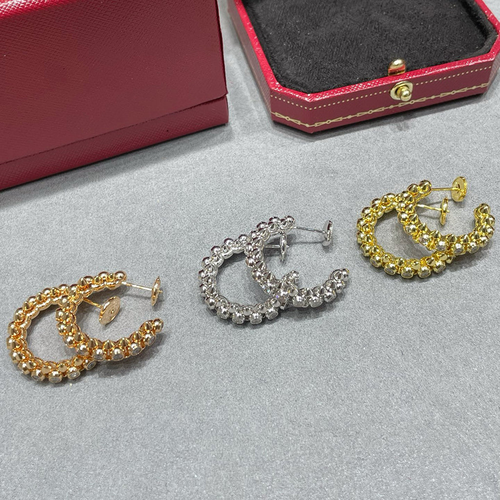 [Stars Jewelry]CLASH FULL DIAMOND MEDIUM EARRINGS