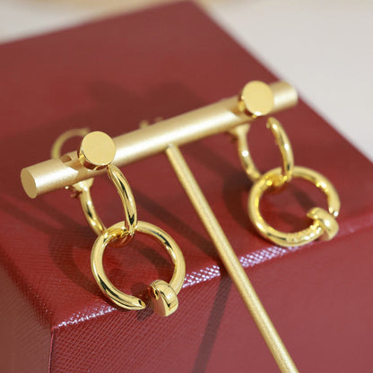 [Stars Jewelry]JUSTE NO DIAMOND DOUBLE EARRINGS