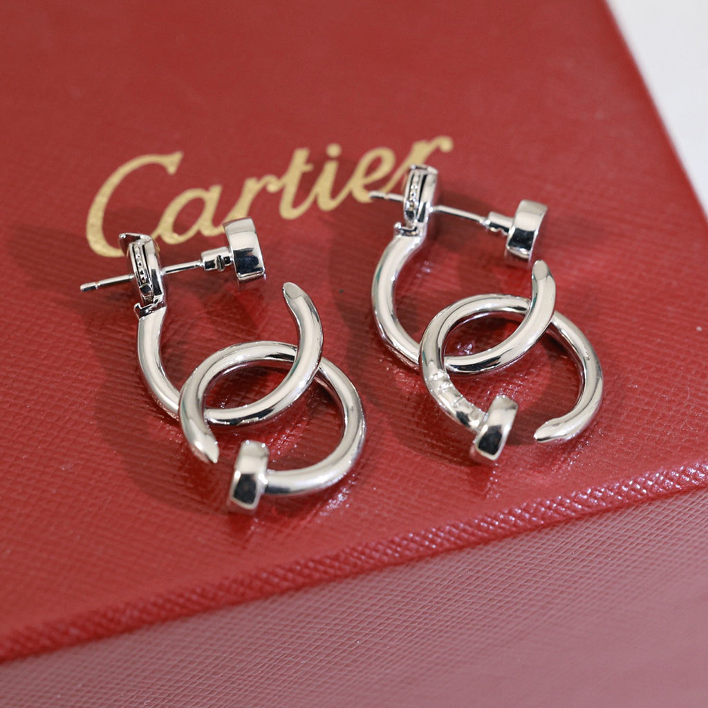[Stars Jewelry]JUSTE NO DIAMOND DOUBLE EARRINGS