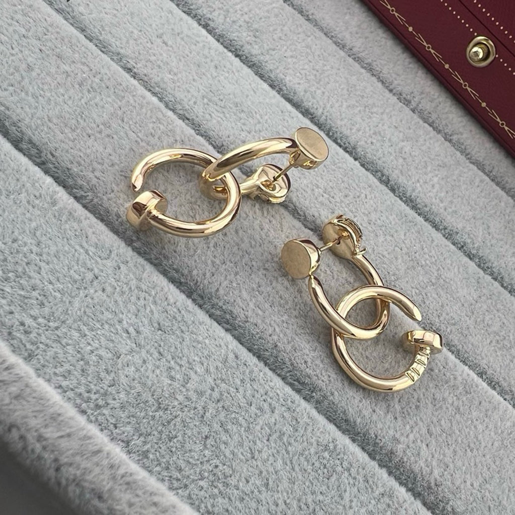 [Stars Jewelry]JUSTE NO DIAMOND DOUBLE EARRINGS