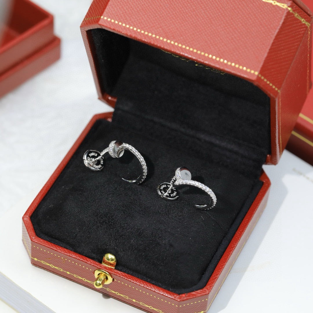 [Stars Jewelry]JUSTE FULL DIAMOND DOUBLE EARRINGS