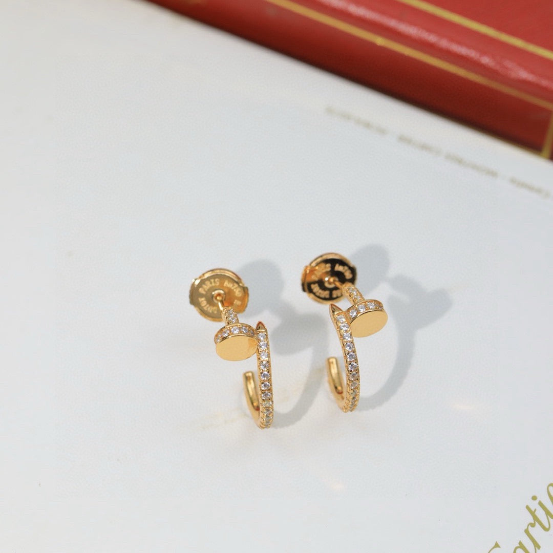 [Stars Jewelry]JUSTE FULL DIAMOND DOUBLE EARRINGS