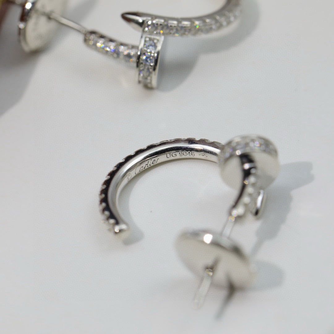 [Stars Jewelry]JUSTE FULL DIAMOND DOUBLE EARRINGS
