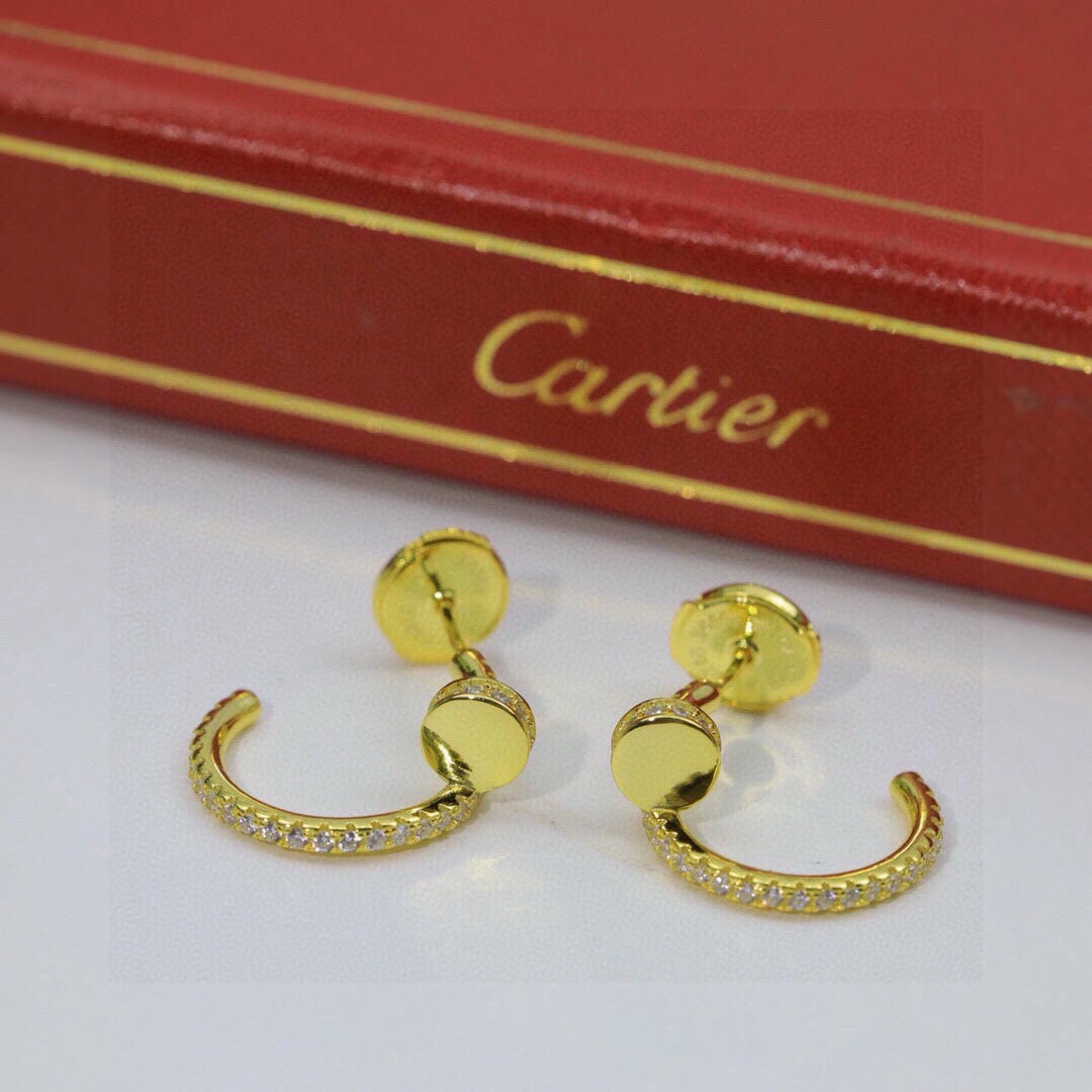 [Stars Jewelry]JUSTE FULL DIAMOND DOUBLE EARRINGS